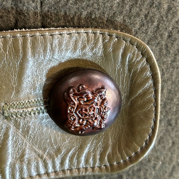 MACKAGE Sx XS Coat Oversized Military Vibes Rounded Hem Wool Blend Lined Leather - Picture 9 of 15